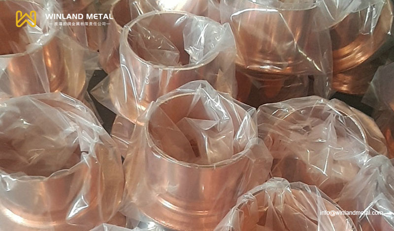 Welding copper flange with plastic bag packing