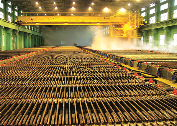 Jiangxi Copper's production workshop in Yingtan