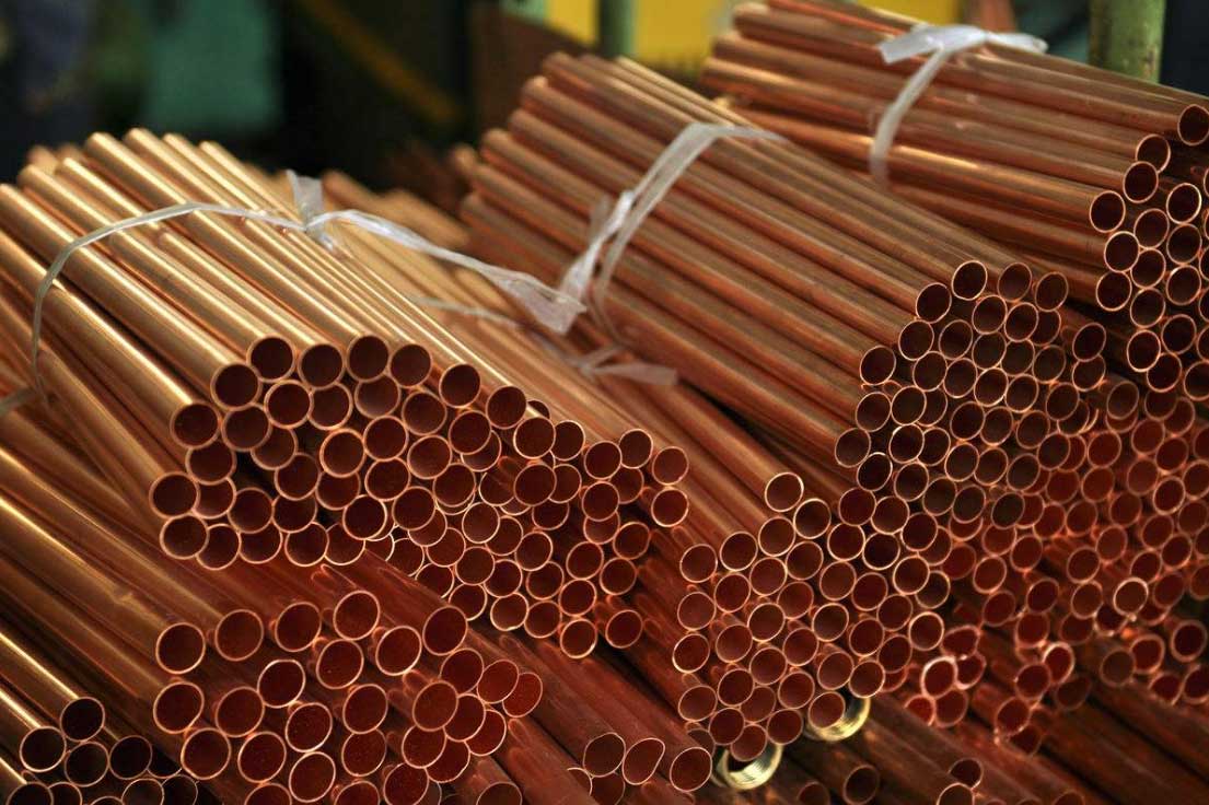 Short copper tubes in bundles