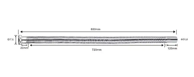 TF32800 Flexible Drain Hose made of stainless steel