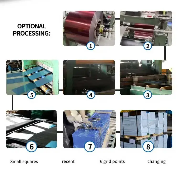 Production flow of colored SS sheet
